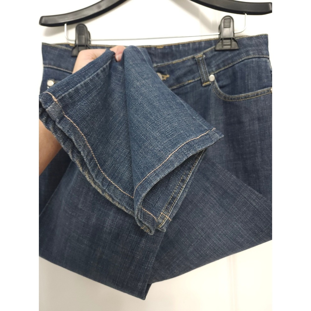 Wallis Womens 12 Dark Wash Rhinestone Embellished Straight Leg Jeans Blue - Picture 5 of 12